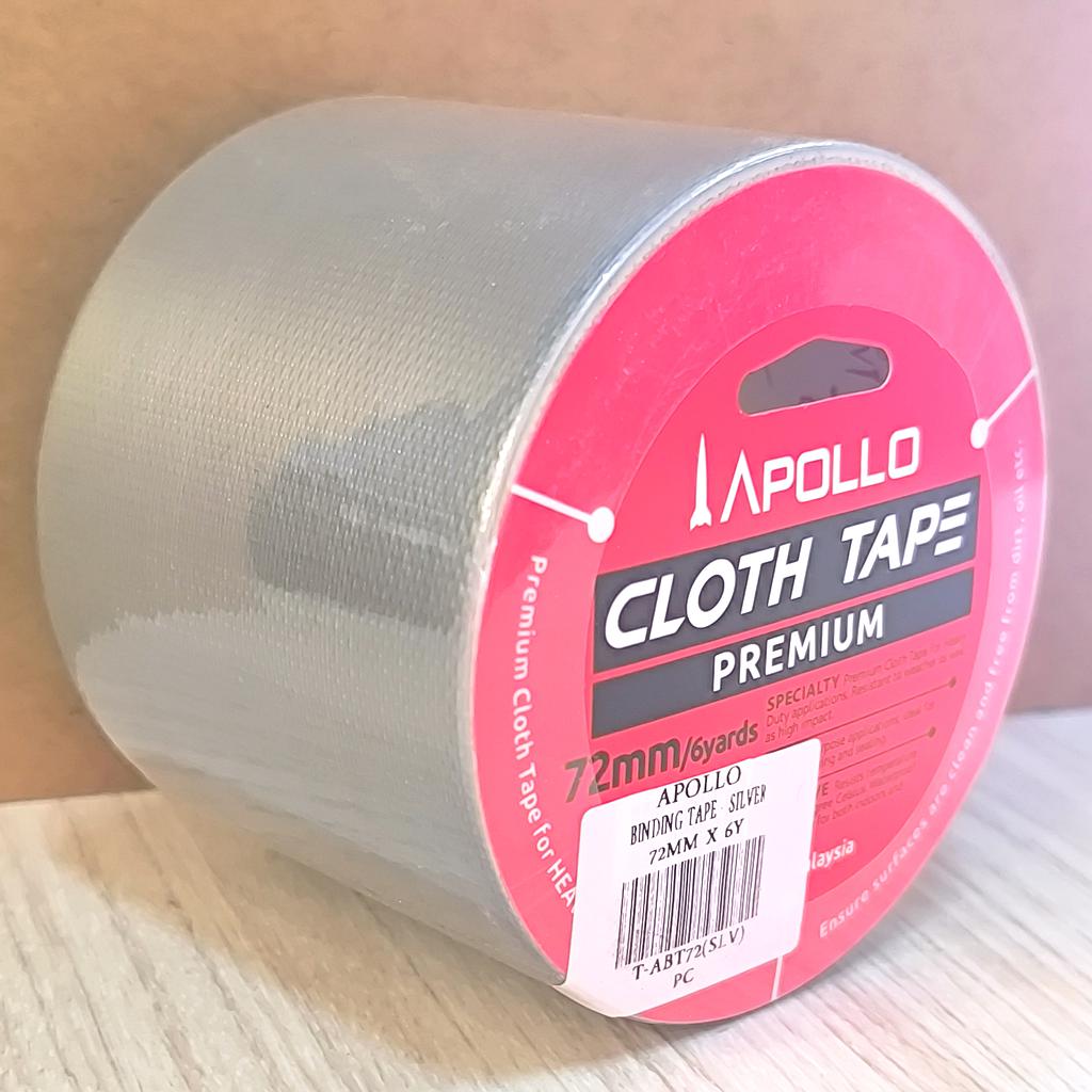 APOLLO BINDING TAPE - 72MM X 6Y - SILVER ^