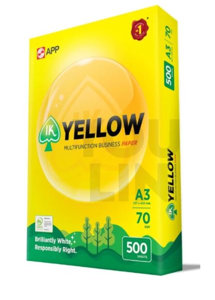 IK YELLOW A3 70GM PHOTOSTAT PAPER 500'S #