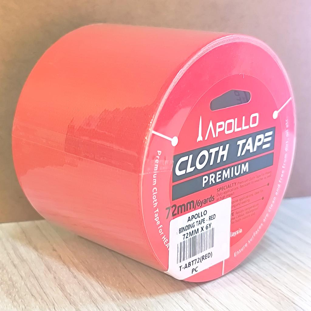 APOLLO BINDING TAPE - 72MM X 6Y - RED ^