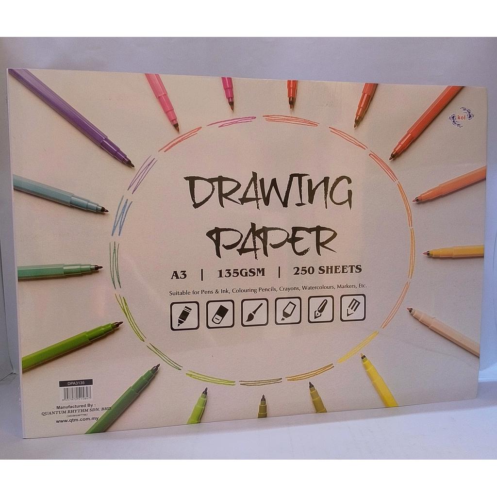 FAMOSA DPA3135 A3 135GSM DRAWING PAPER 250'S