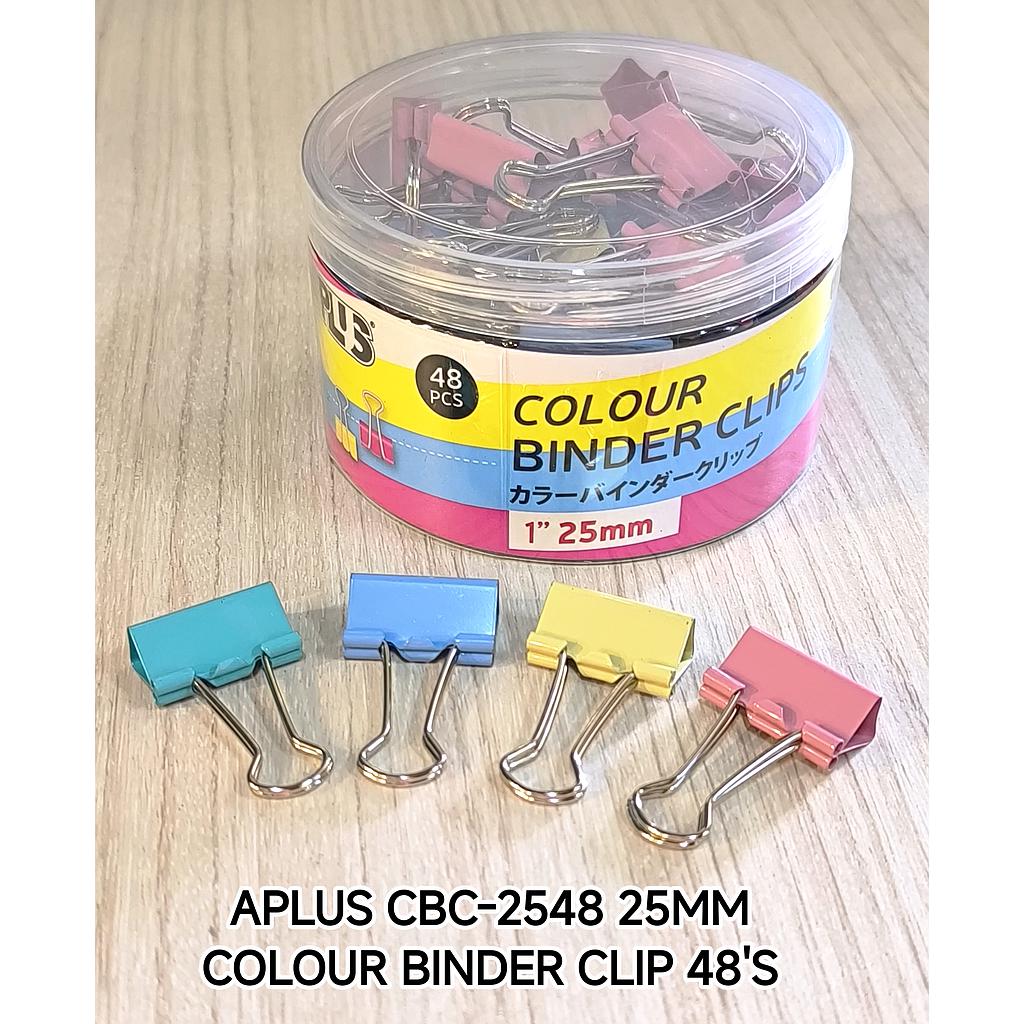 APLUS CBC-2548 25MM COLOUR BINDER CLIP 48'S