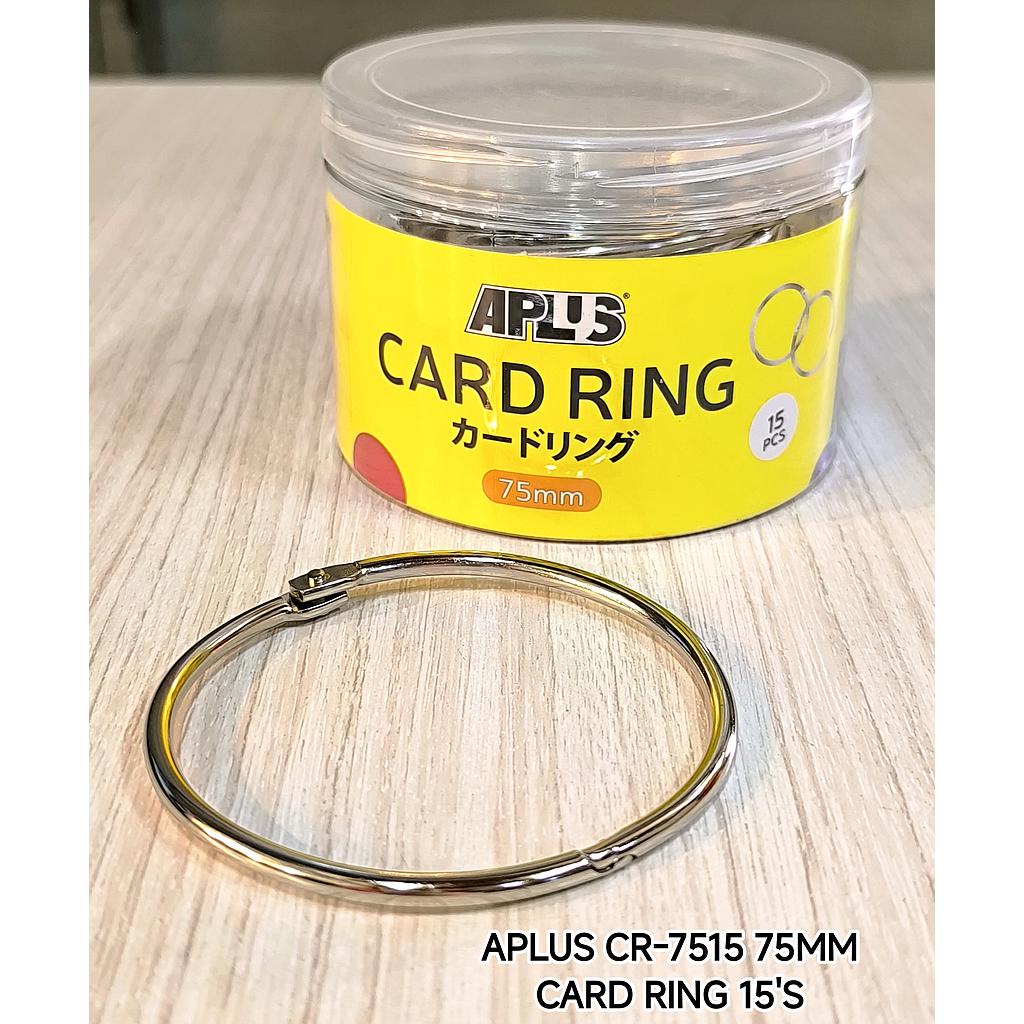 APLUS CR-7515 75MM CARD RING 15'S