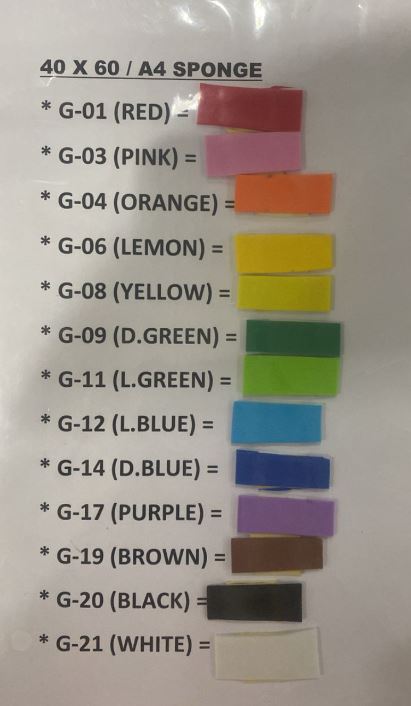 A4 SPONGE FOAM SHEET 