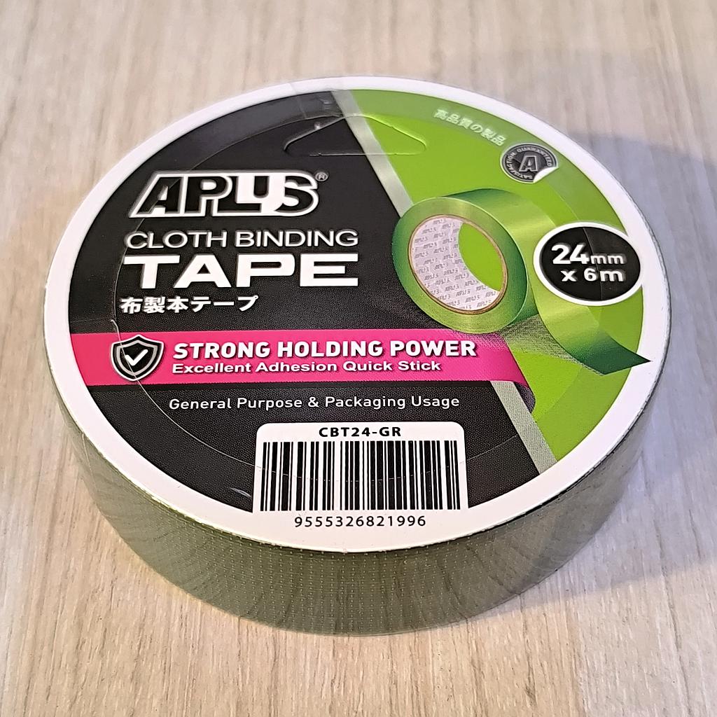 APLUS CLOTH BINDING TAPE - 24MM X 6M (GREEN)