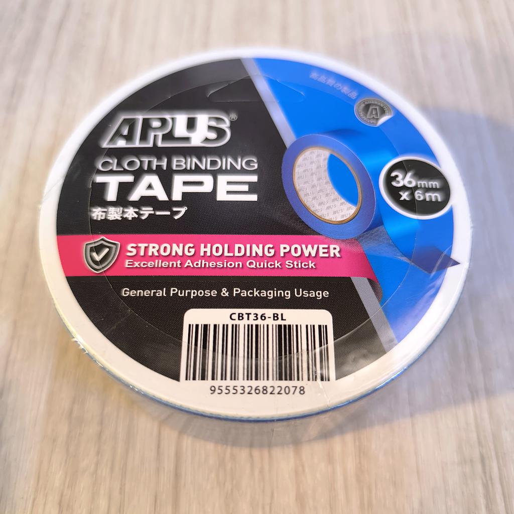APLUS CLOTH BINDING TAPE - 36MM X 6M (BLUE)