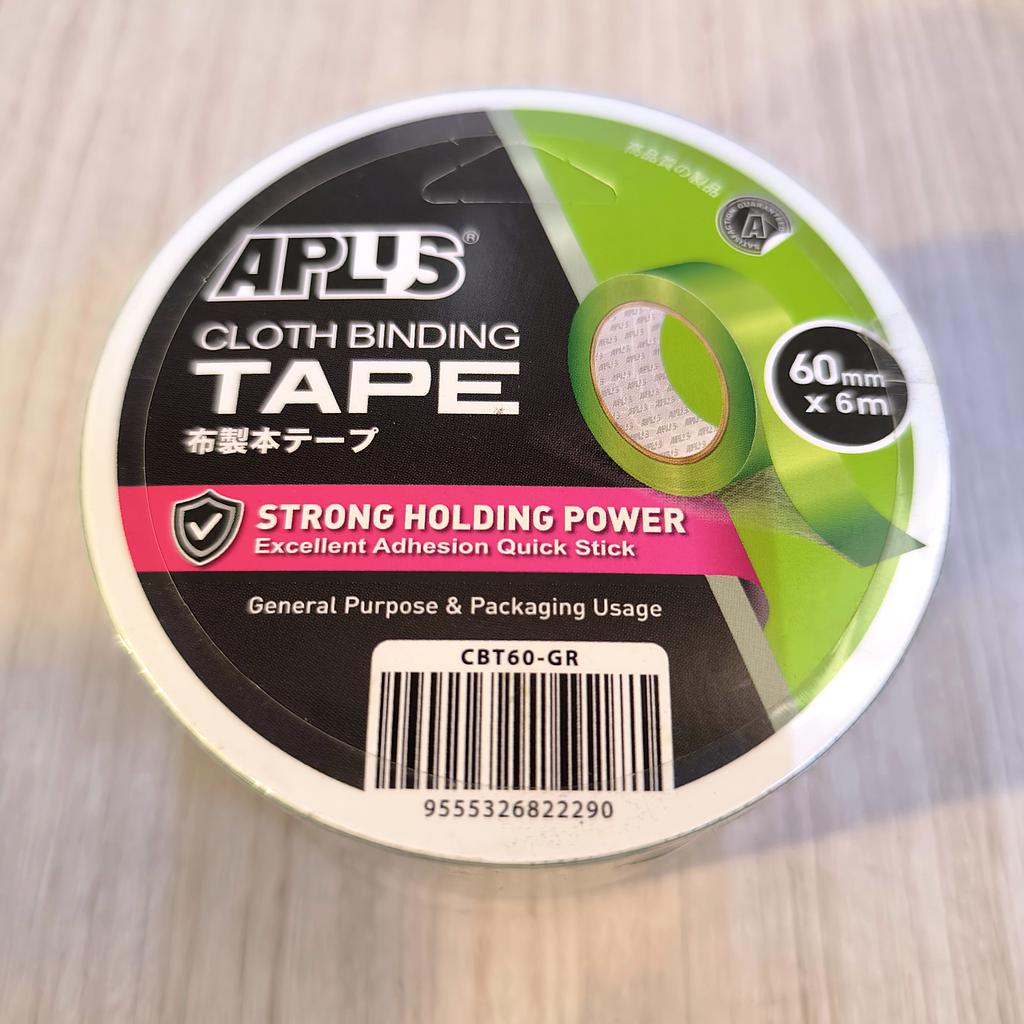 APLUS CLOTH BINDING TAPE - 60MM X 6M (GREEN)