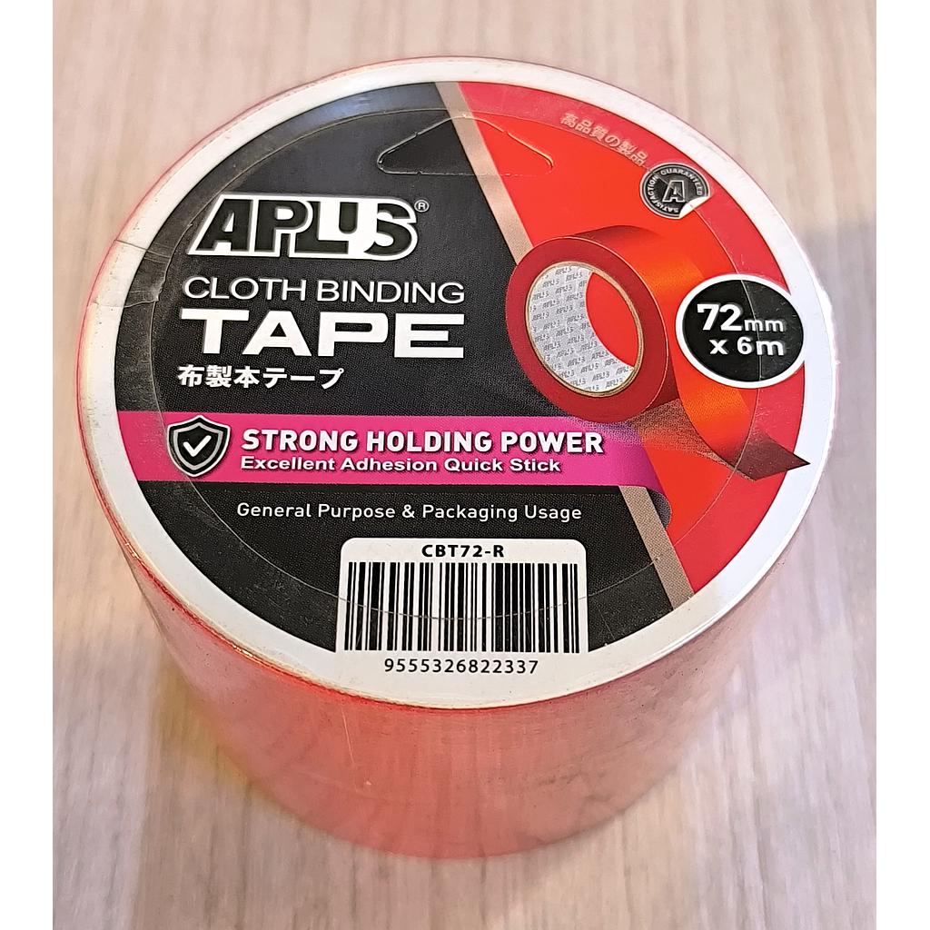 APLUS CLOTH BINDING TAPE - 72MM X 6M (RED)