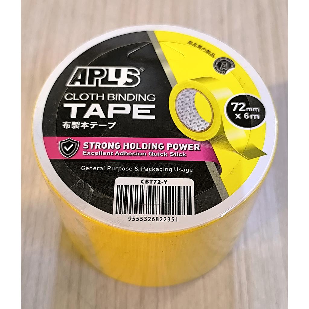 APLUS CLOTH BINDING TAPE - 72MM X 6M (YELLOW)