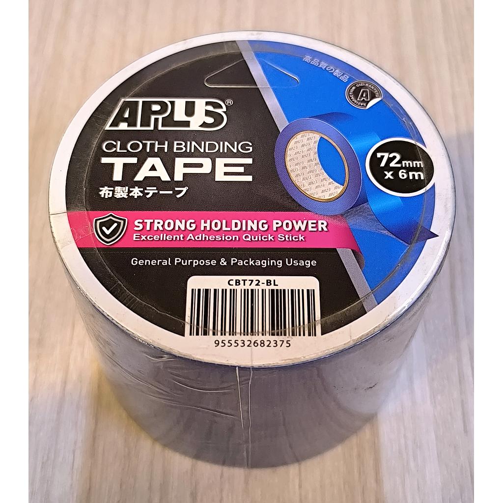 APLUS CLOTH BINDING TAPE - 72MM X 6M (BLUE)