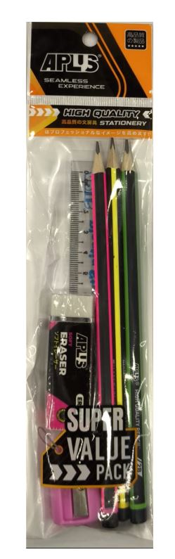 APLUS SV-10 STATIONERY SET (PL3000-3'S+ER3530-1'S+PS605-1'S+SR15-1'S)