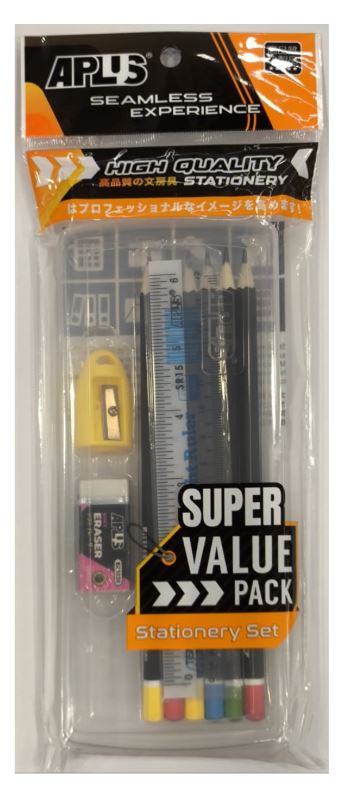 APLUS SS-C STATIONERY SET (PL2000-6'S+ER3230-1'S+PS605-1'S+SR15-1'S+BOX-1'S)