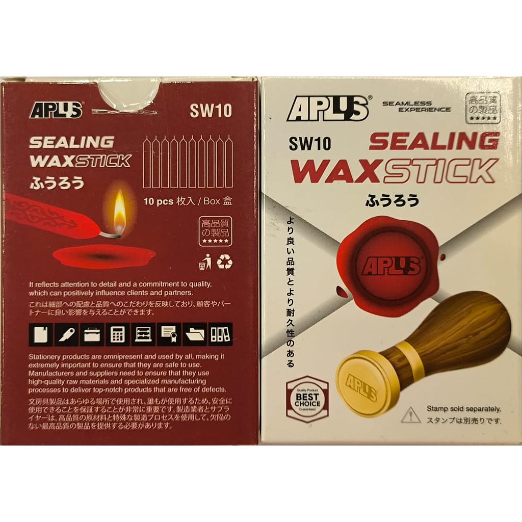 APLUS SW-10 SEALING WAX 10'S - RED