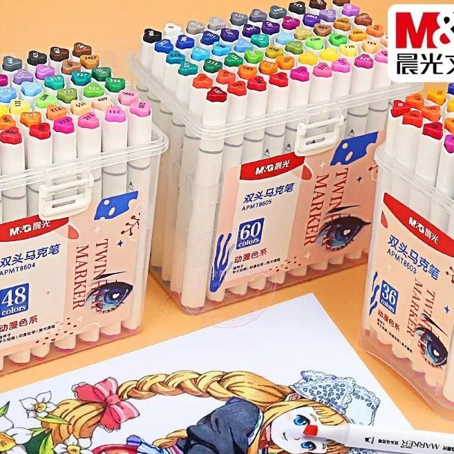 M&amp;G APMT8604 TWIN-TIP MARKER (48 COLOURS)  