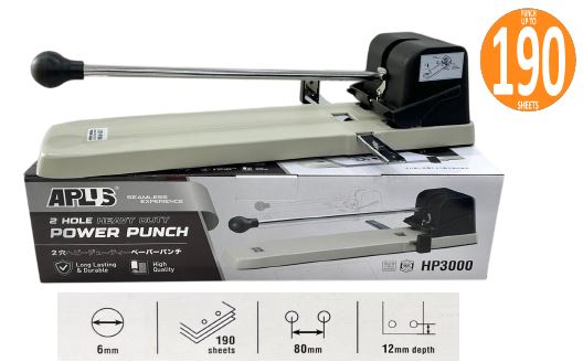 APLUS HP3000 HEAVY DUTY TWO HOLE PUNCH