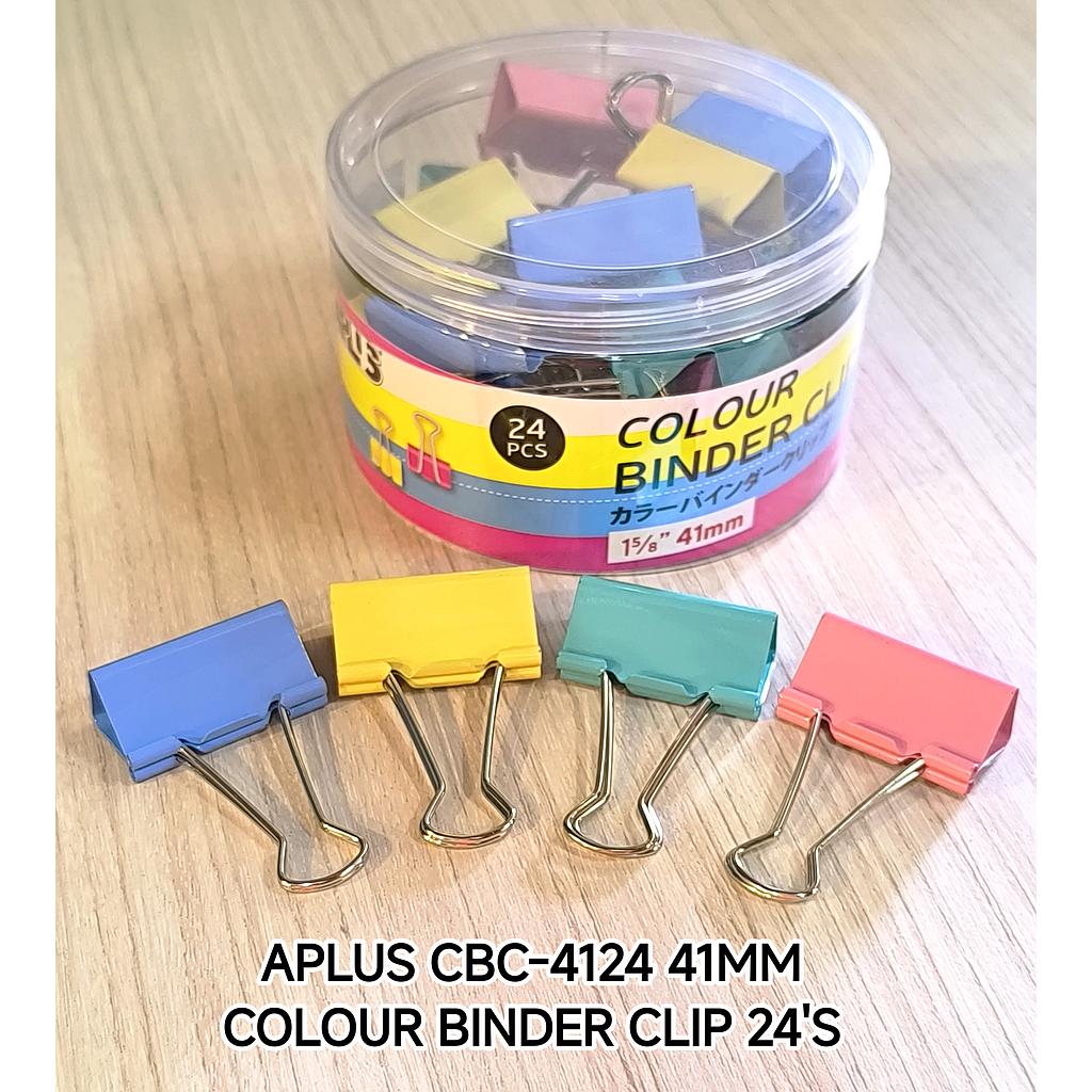 APLUS CBC-4124 41MM COLOUR BINDER CLIP 24'S