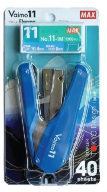 MAX HD11-FNLK(BLUE) STAPLER+NO.11-1M