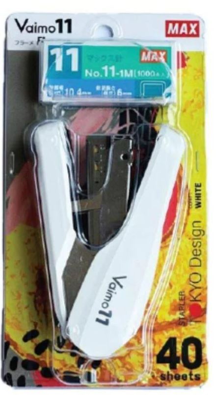 MAX HD11-FNLK(WHITE) STAPLER+NO.11-1M