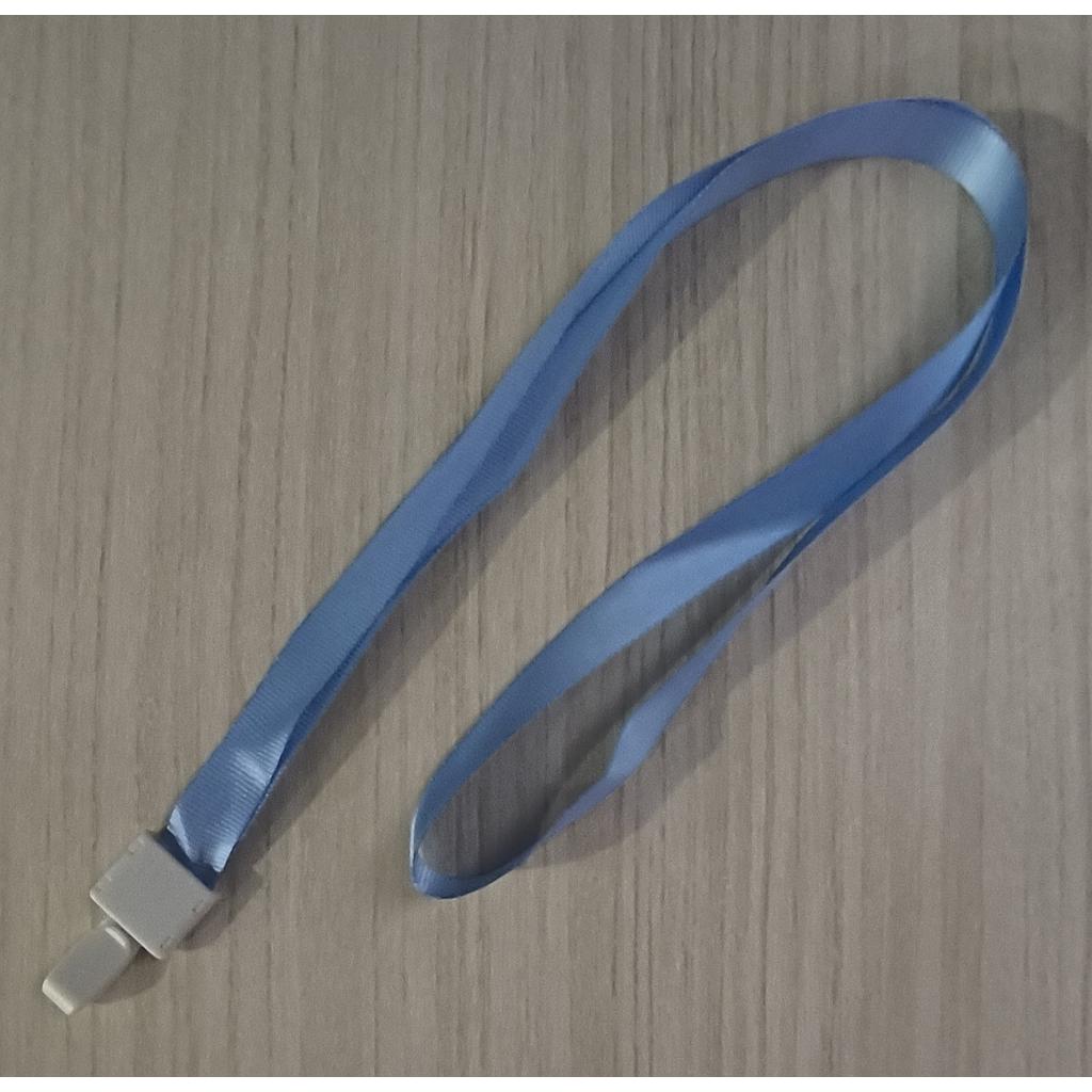 NYLON LANYARD WITH U-CLIP 15MM - L.BLUE