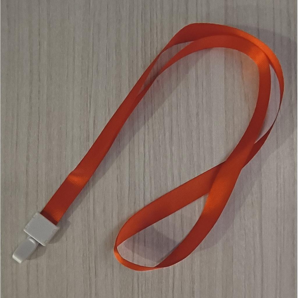 NYLON LANYARD WITH U-CLIP 15MM - RED
