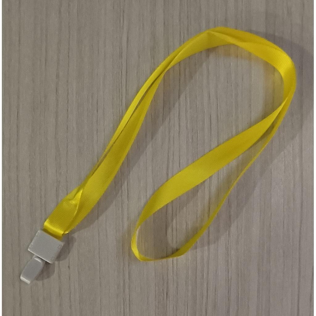 NYLON LANYARD WITH U-CLIP 15MM - YELLOW