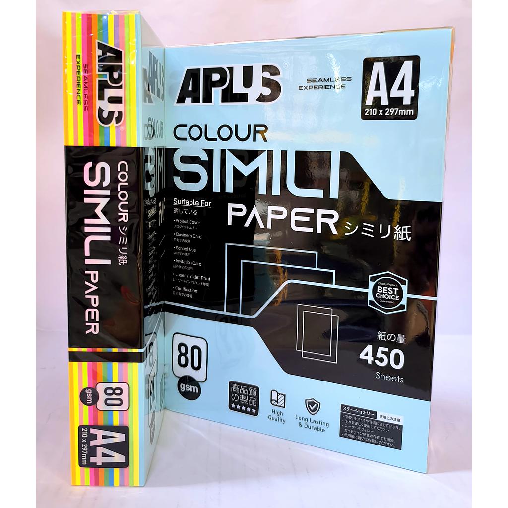 APLUS CS915 A4 80GSM COLOUR PAPER 450'S - 15'C MIX